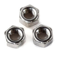 PLAIN STEEL HEX PILOTED 3-PROJECTION WELD NUT  10-32 THRD SIZE